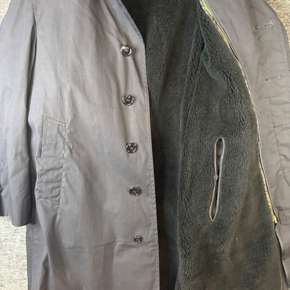 DSCP Quarterdeck Collection Black All Weather Trench Coat Men 38S Liner Military - Picture 6 of 12